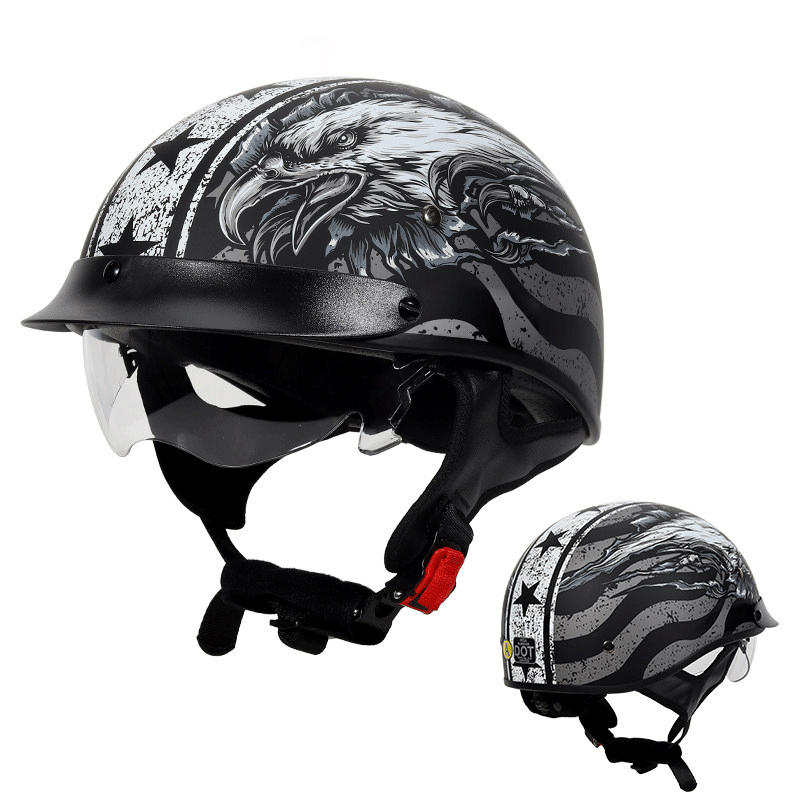 Retro motorcycle helmet-H46
