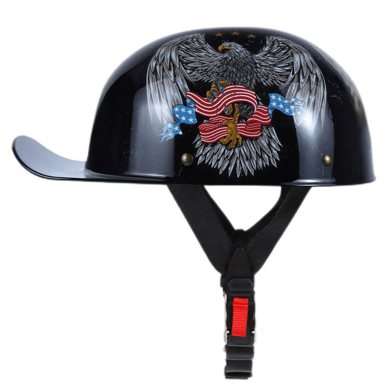 Retro baseball cap motorcycle half helme-H41