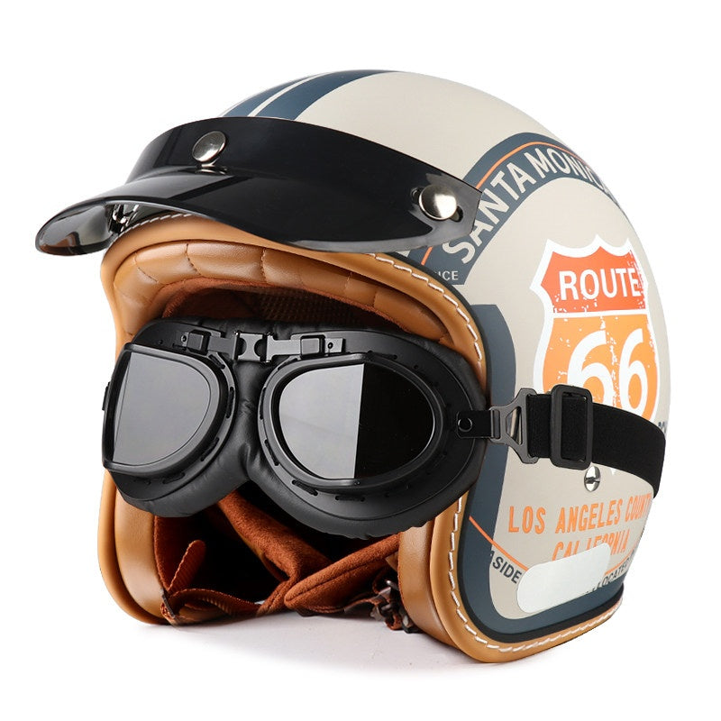 DOT Motorcycle Helmet 3/4 Half Helmet-H37