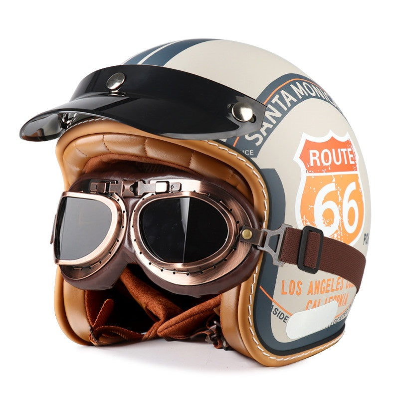 DOT Motorcycle Helmet 3/4 Half Helmet-H37