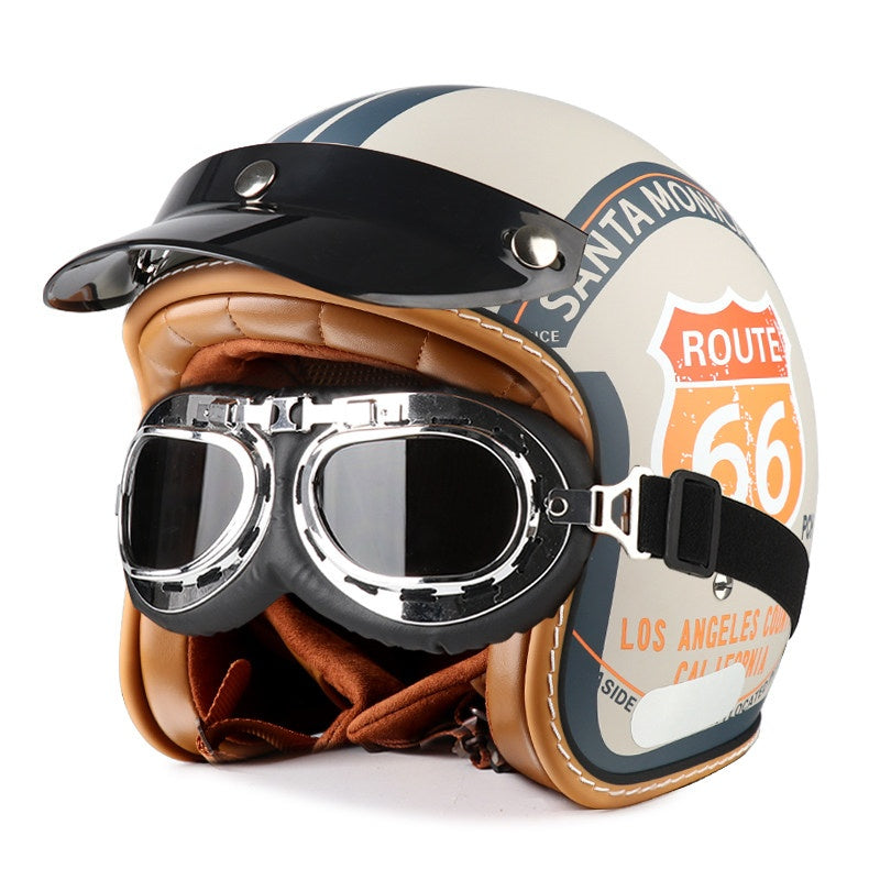 DOT Motorcycle Helmet 3/4 Half Helmet-H37