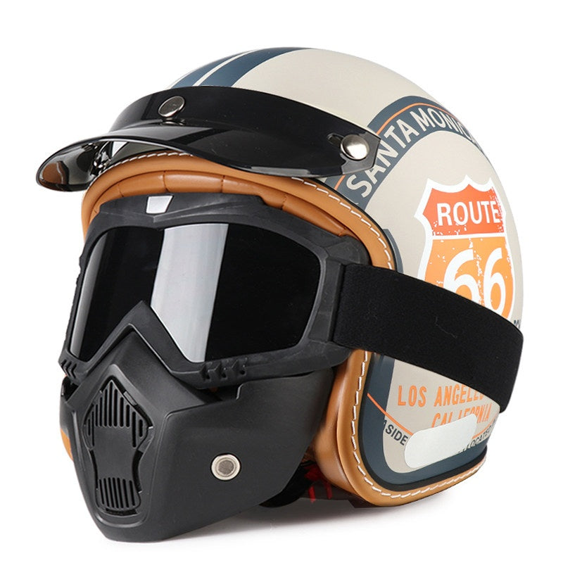 DOT Motorcycle Helmet 3/4 Half Helmet-H37