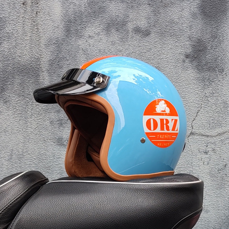 Retro motorcycle open helmet-H26