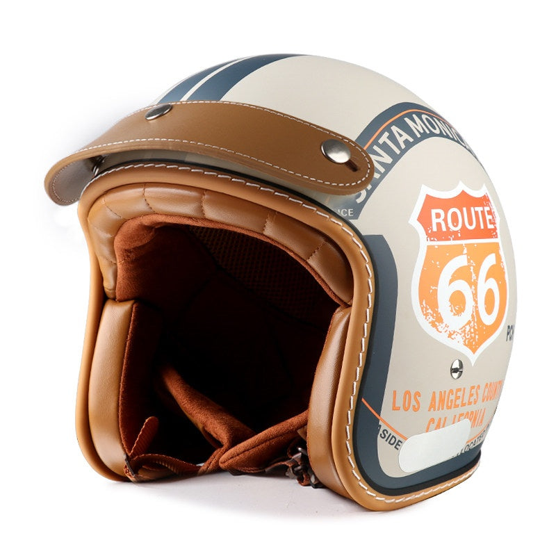 DOT Motorcycle Helmet 3/4 Half Helmet-H37