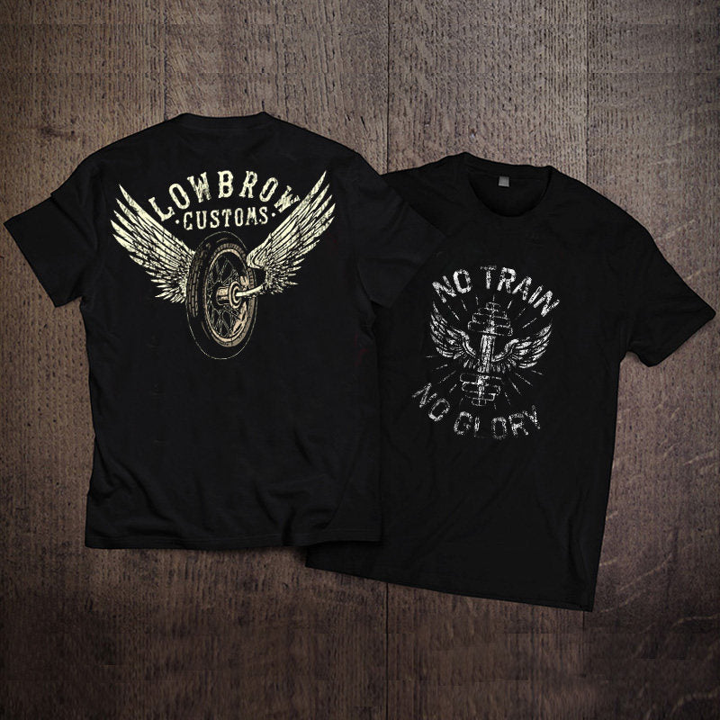 Men's Pure Cotton Vintage Biker Graphic T-Shirt - T01