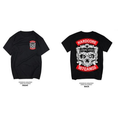 Men's Pure Cotton Vintage Biker Graphic T-Shirt - T01