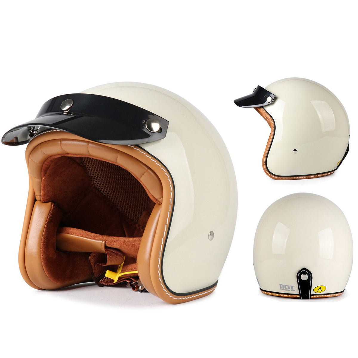 DOT Motorcycle Helmet 3/4 Half Helmet-H37