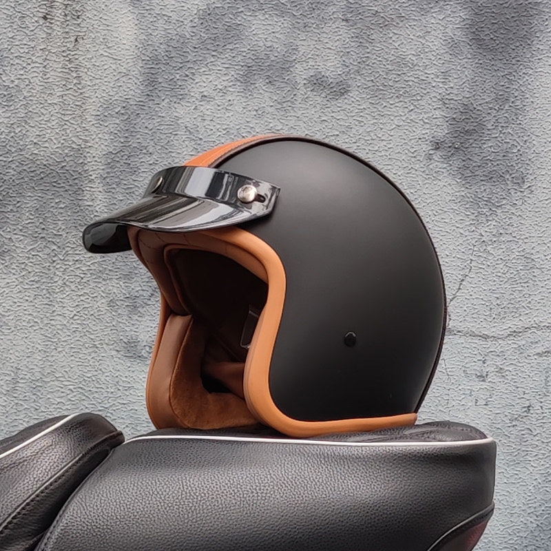 Retro motorcycle open helmet-H26