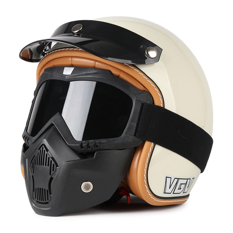 DOT Motorcycle Helmet 3/4 Half Helmet-H37