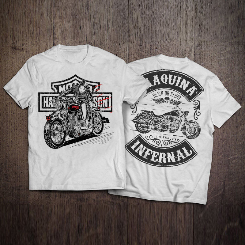Men's Pure Cotton Vintage Biker Graphic T-Shirt - T01