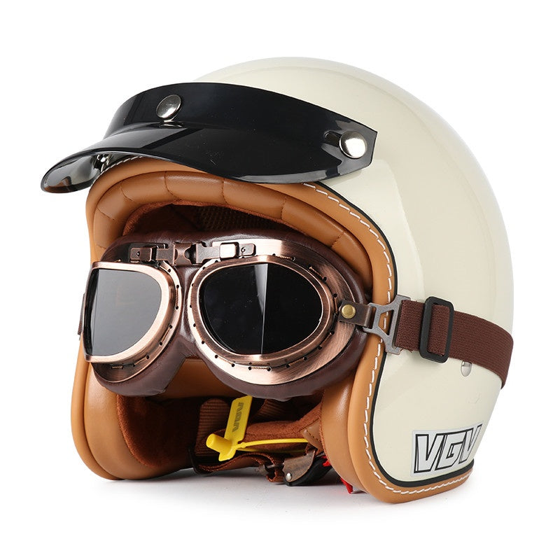 DOT Motorcycle Helmet 3/4 Half Helmet-H37