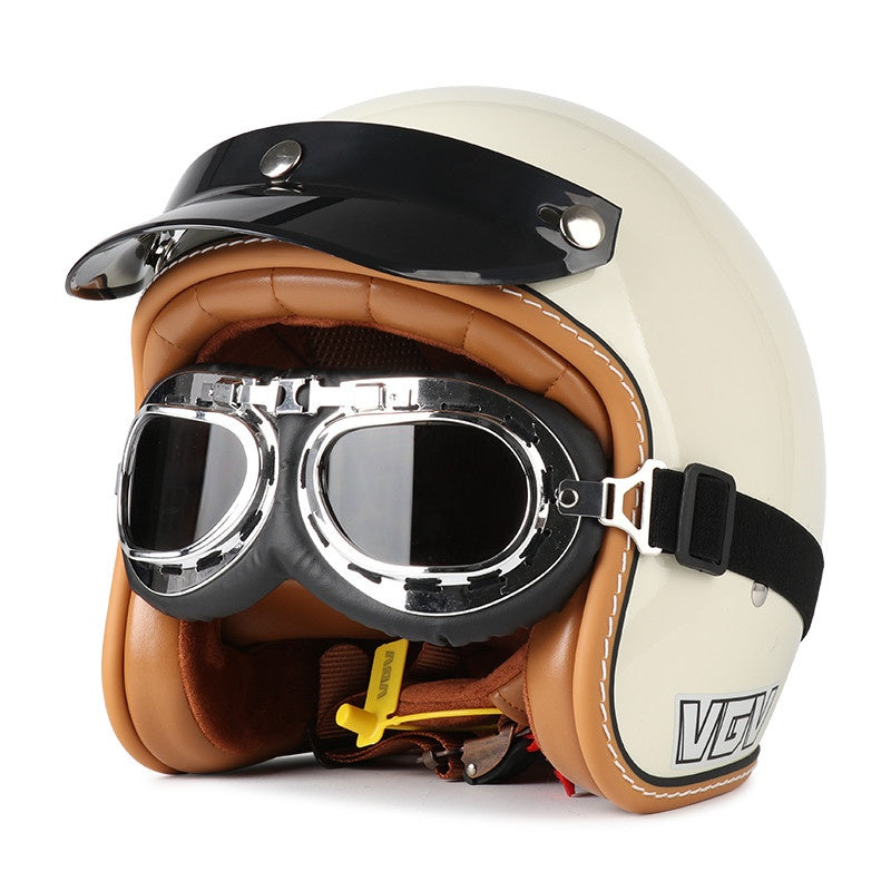 DOT Motorcycle Helmet 3/4 Half Helmet-H37