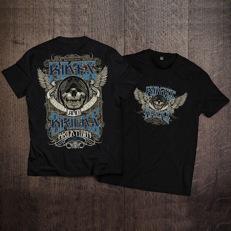 Men's Pure Cotton Vintage Biker Graphic T-Shirt - T02