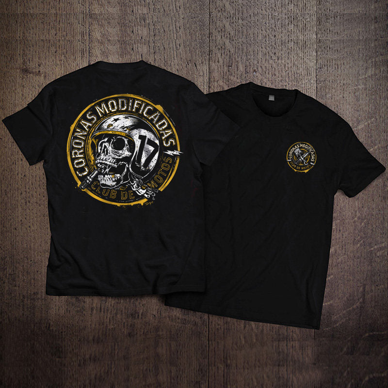 Men's Pure Cotton Vintage Biker Graphic T-Shirt - T02