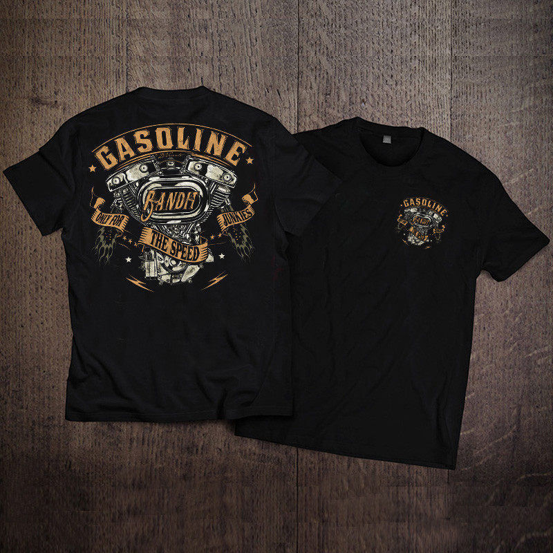 Men's Pure Cotton Vintage Biker Graphic T-Shirt - T03
