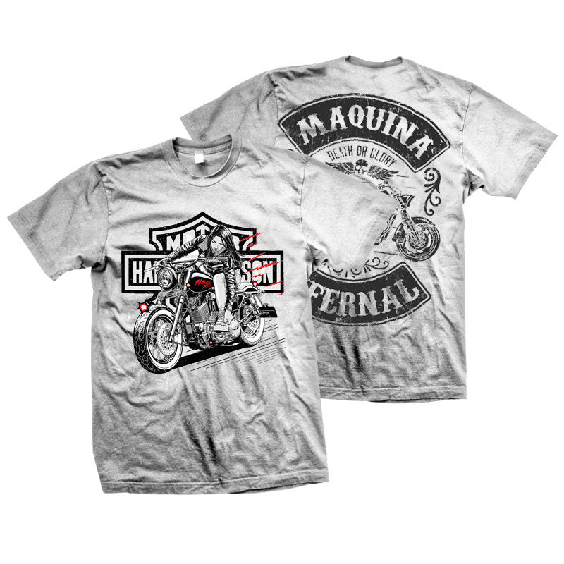 Men's Pure Cotton Vintage Biker Graphic T-Shirt - T01