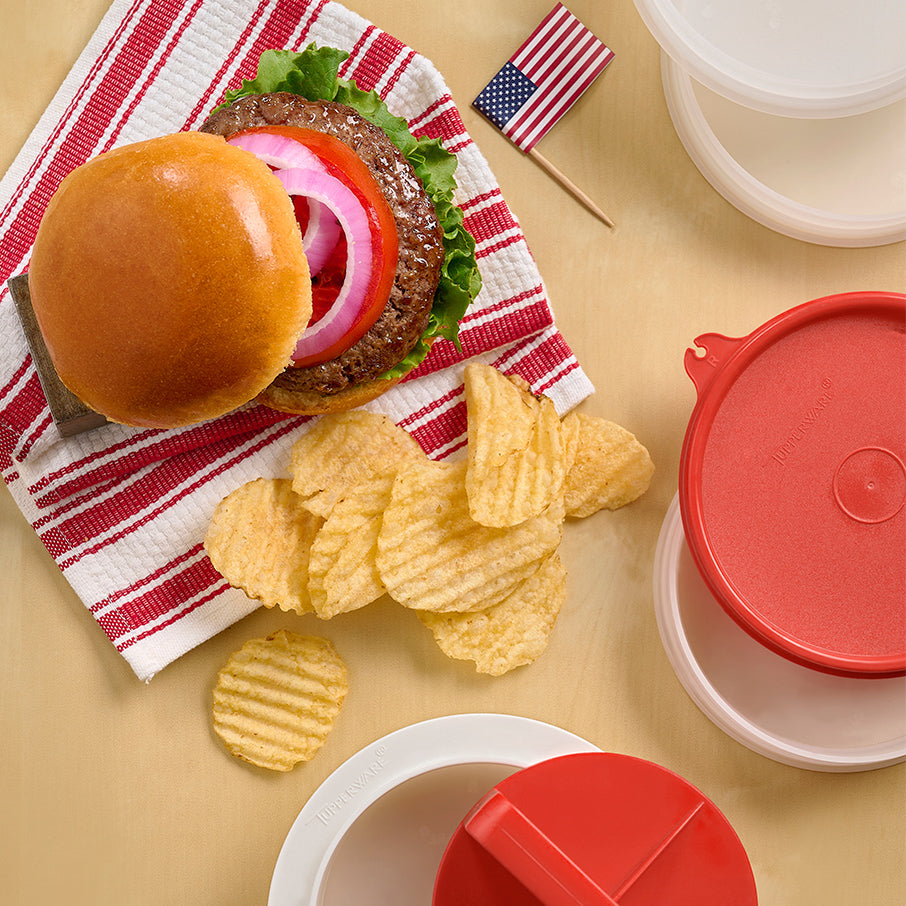 Hamburger Press Keepers Set | Large Patty Mold Storage
