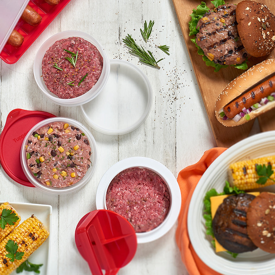 Hamburger Press Keepers Set | Large Patty Mold Storage