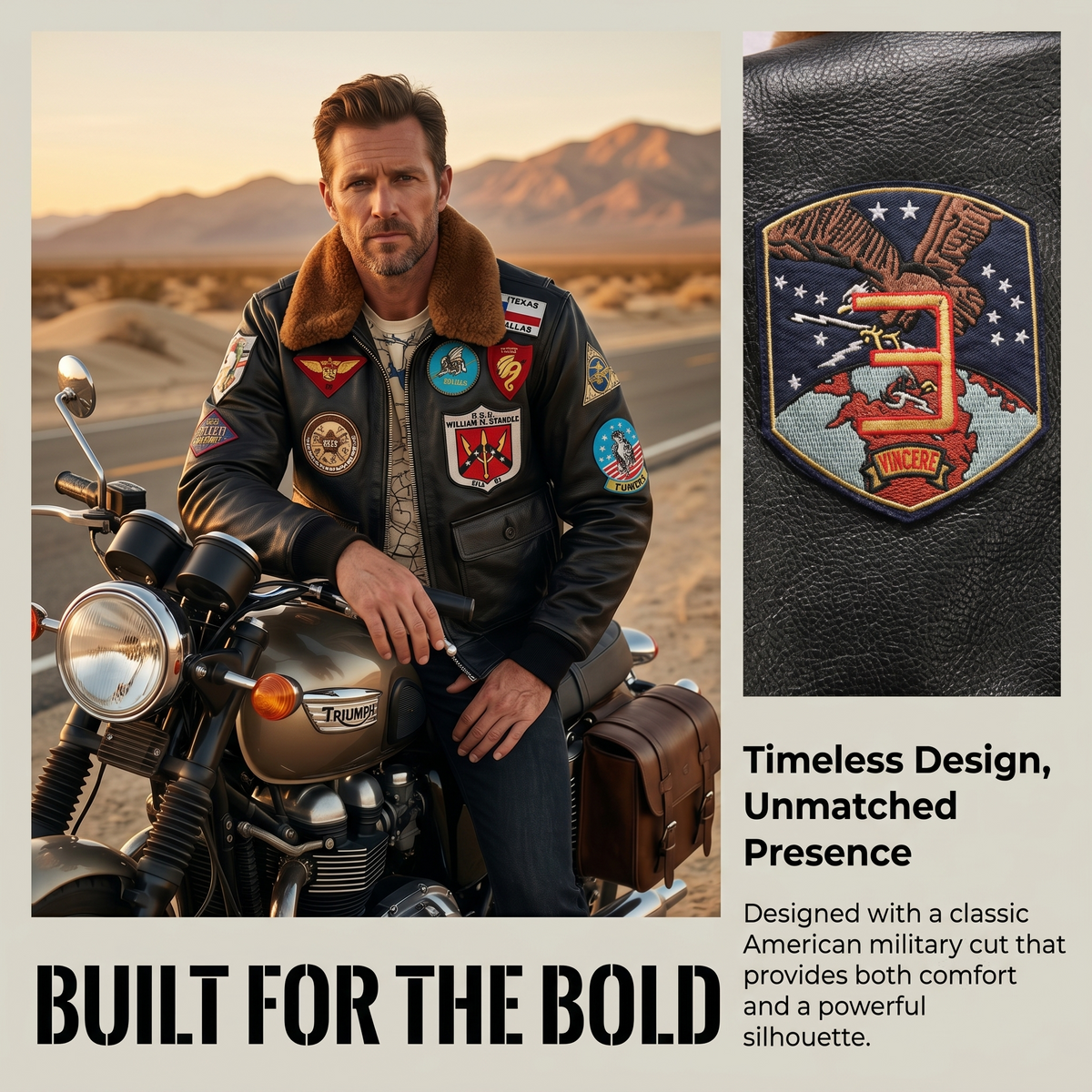 American G1 Multi-Standard Leather Flight Suit Jacket-J09
