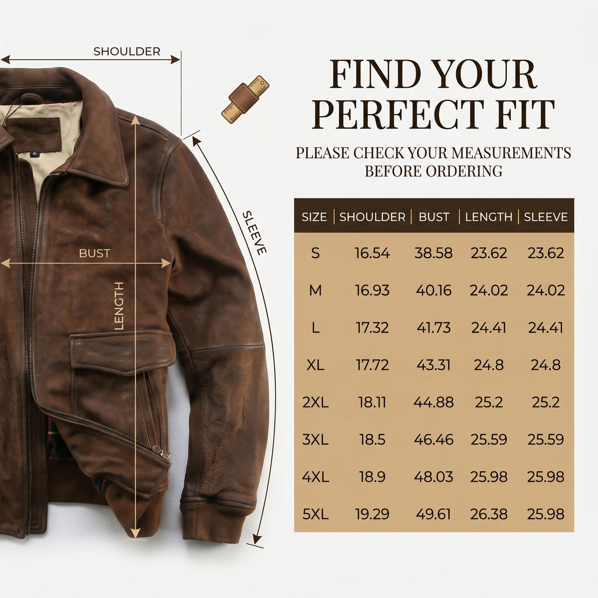 Vintage distressed A2 Pakistani goatskin flight jacket - J43