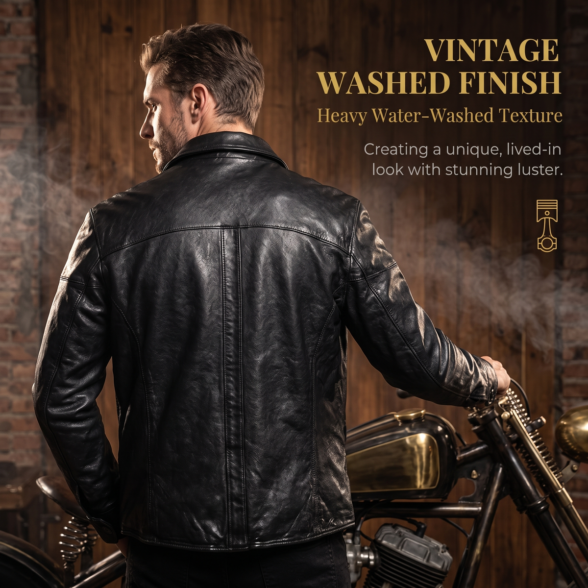 Luxury Vintage Casual Genuine Leather Jacket - J25