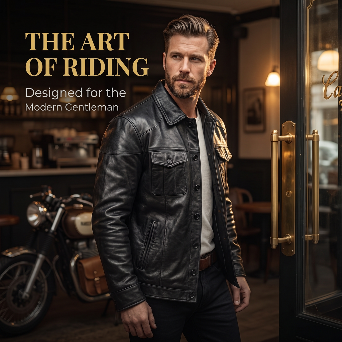 Luxury Vintage Casual Genuine Leather Jacket - J25