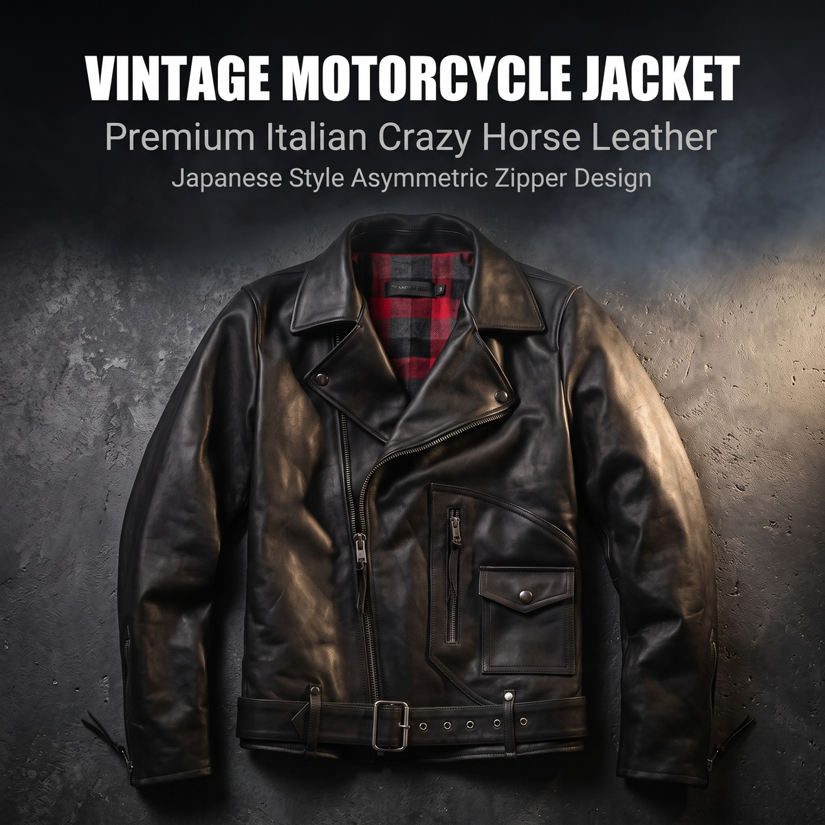 HARLEY ANGEL motorcycle cowhide leather jacket-J27