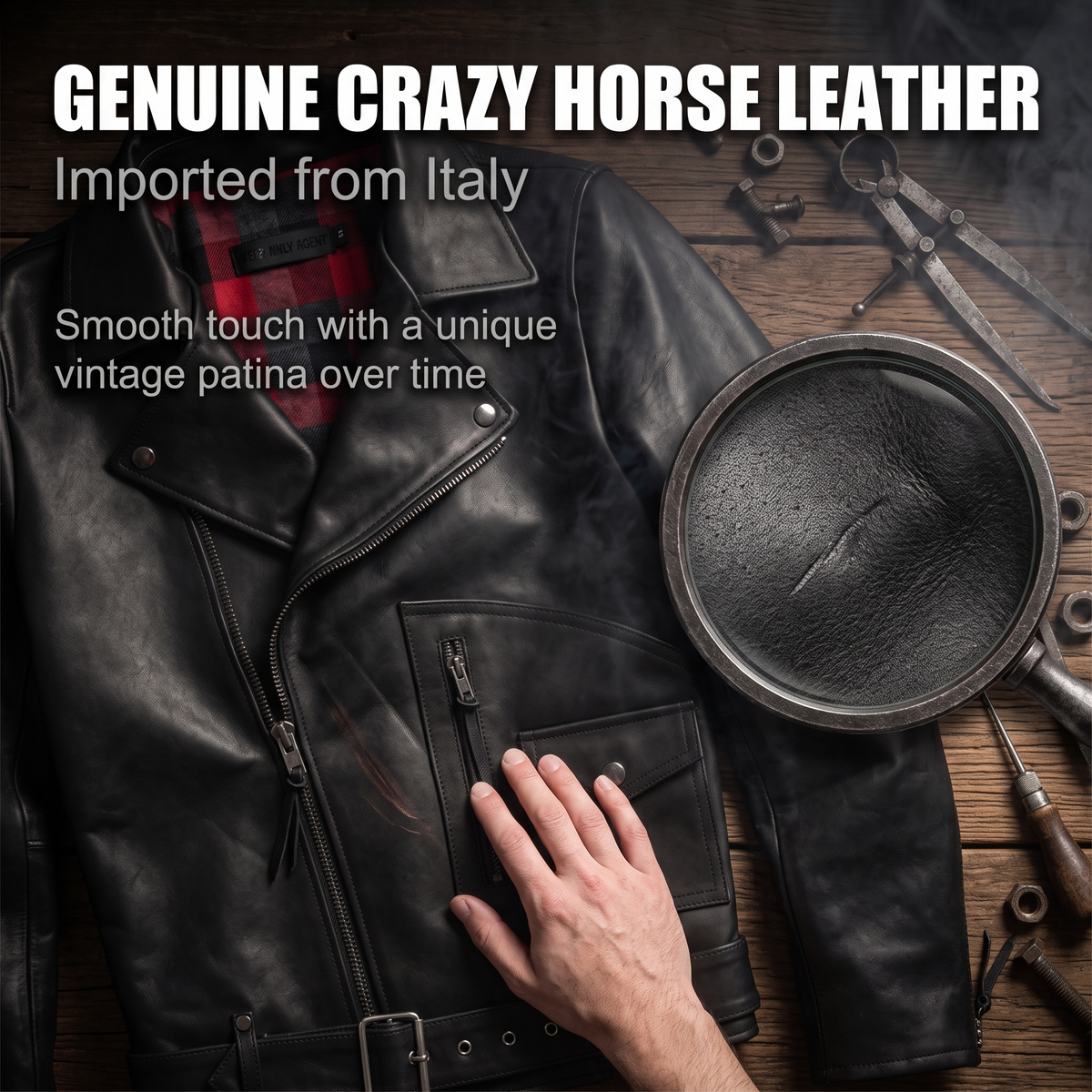 HARLEY ANGEL motorcycle cowhide leather jacket-J27