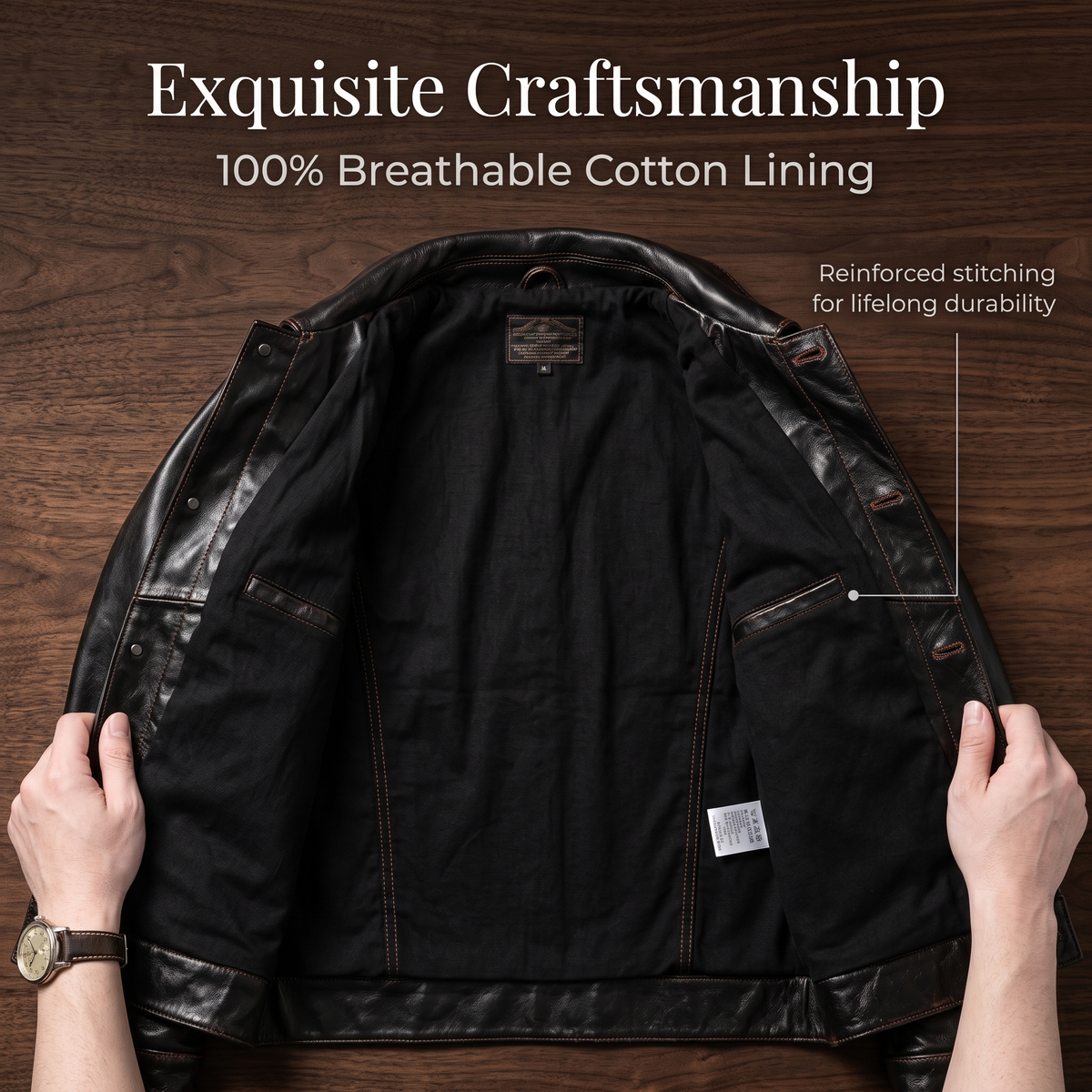 Japanese retro casual leather jacket-J05