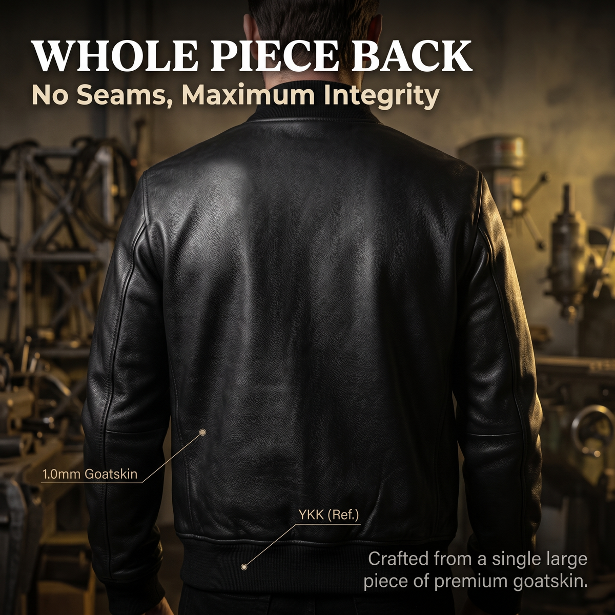 Air flight suit thick goatskin jacket-J14