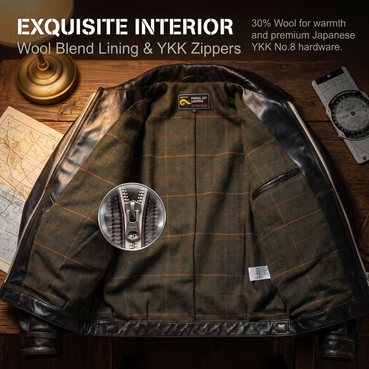 Retro WWII Hartmann German Flight Leather Jacket-J44