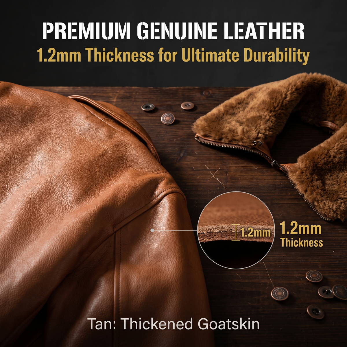 American-style Felix G1 Genuine Leather Flight Jacket-J50
