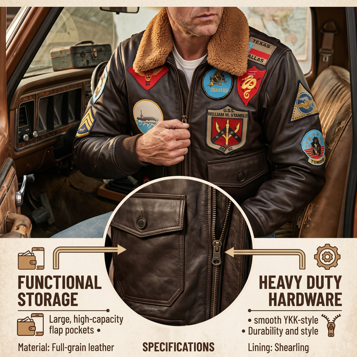 G1 flying cowhide jacket genuine leather casual jacket-J02