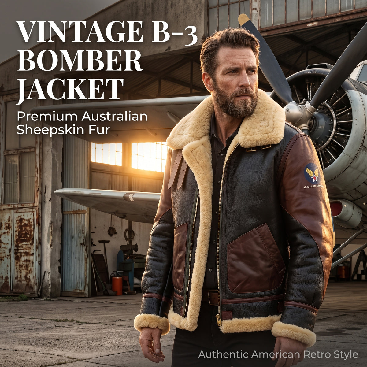 General Patton Fur Flying Jacket-J11