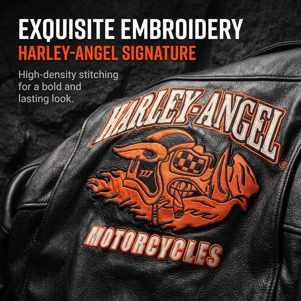 HARLEYANGEL genuine leather jacket-J18