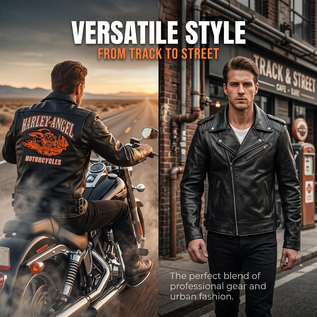 HARLEYANGEL genuine leather jacket-J18