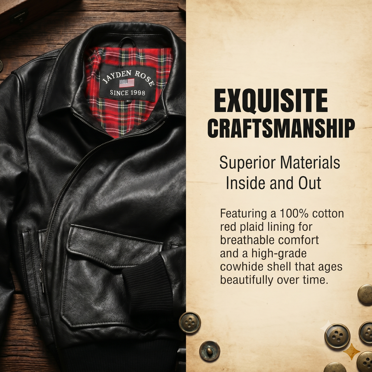 G1 Genuine Leather Bomber Jacket - J49