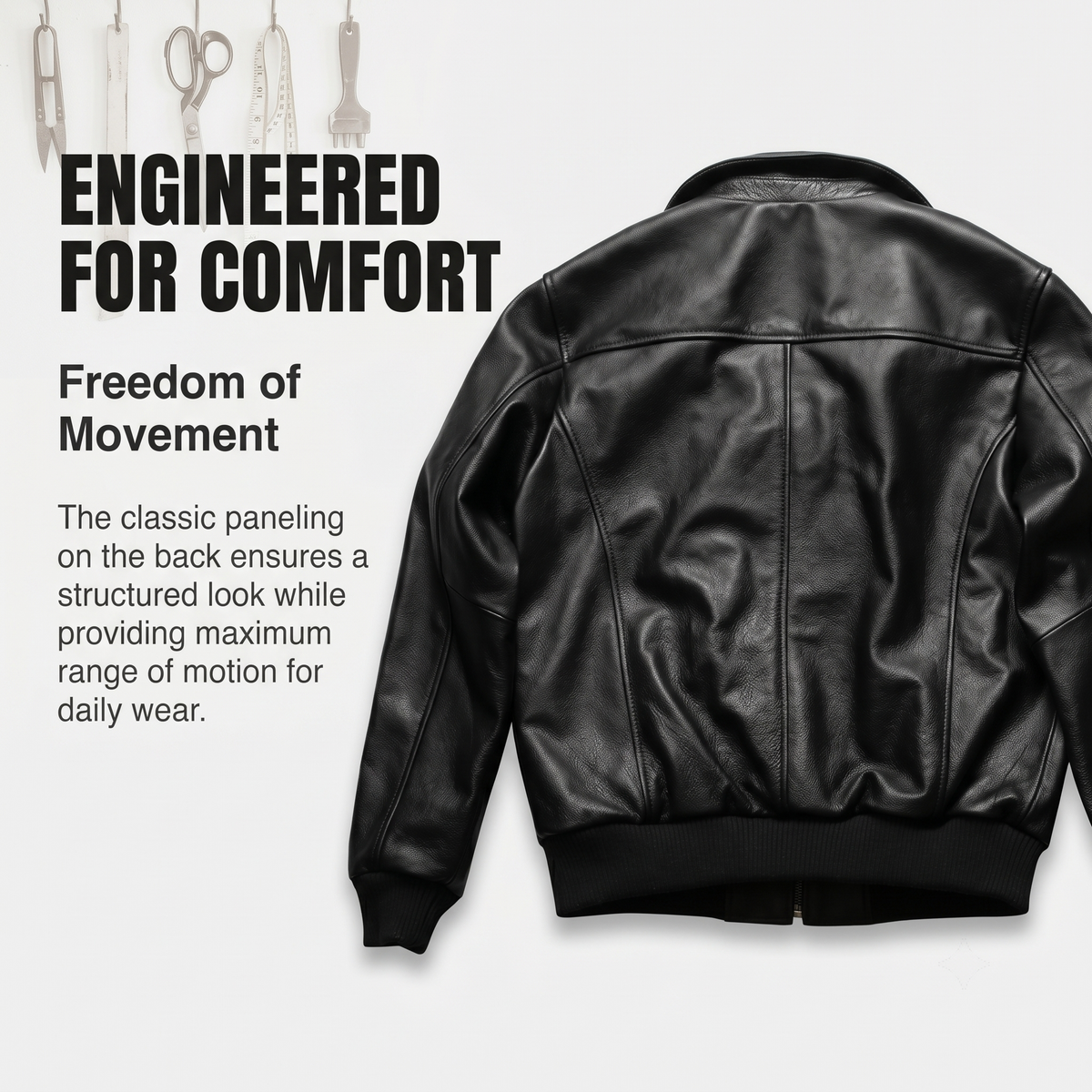 G1 Genuine Leather Bomber Jacket - J49