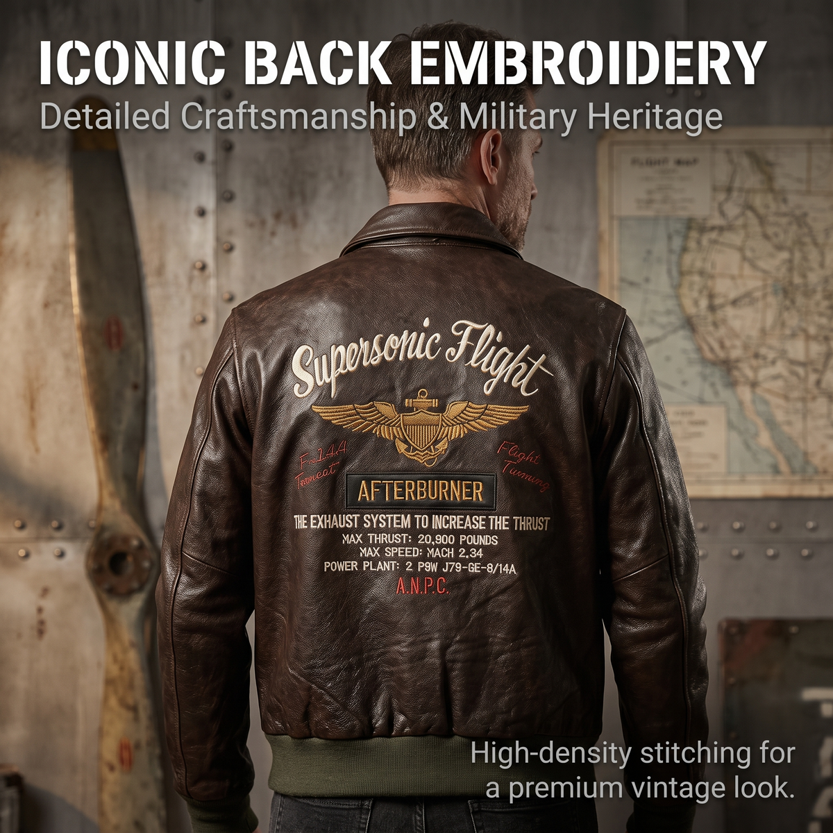 A2 Flight Leather Jacket - J55