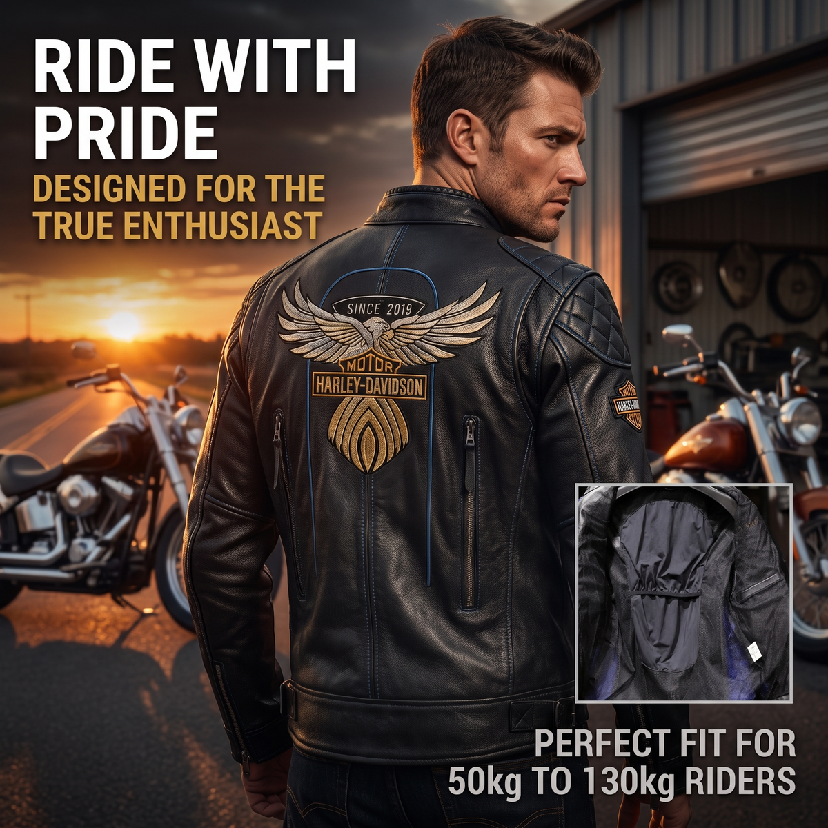 Harley 115th Anniversary Genuine Leather Jacket-J16