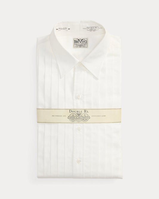 Slim Fit French Cuff Tuxedo Shirt White