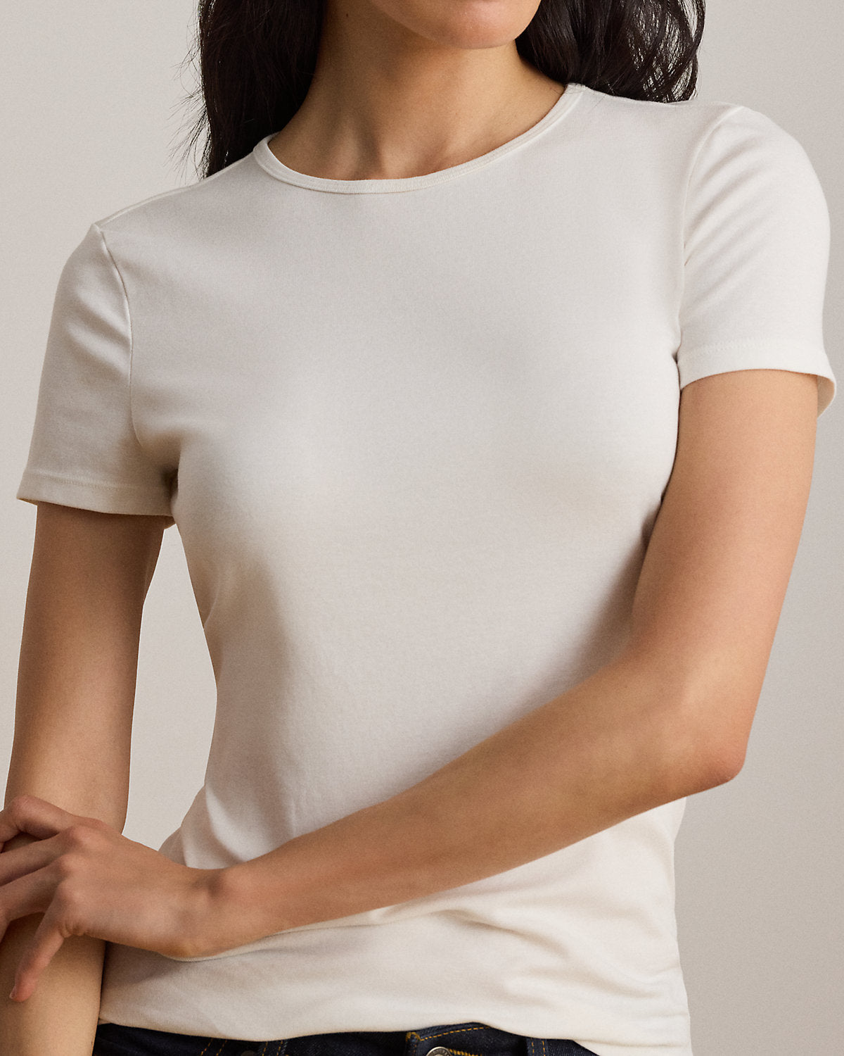 Stretch Cotton Tee