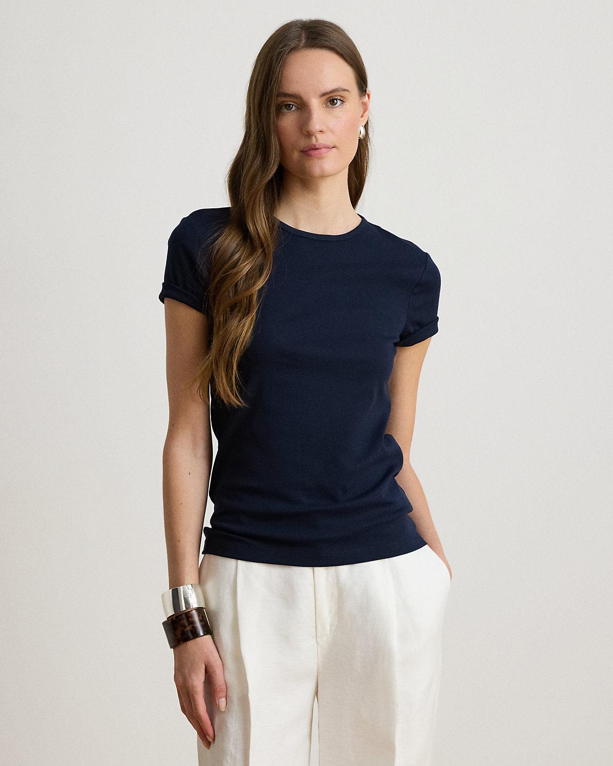 Stretch Cotton Tee