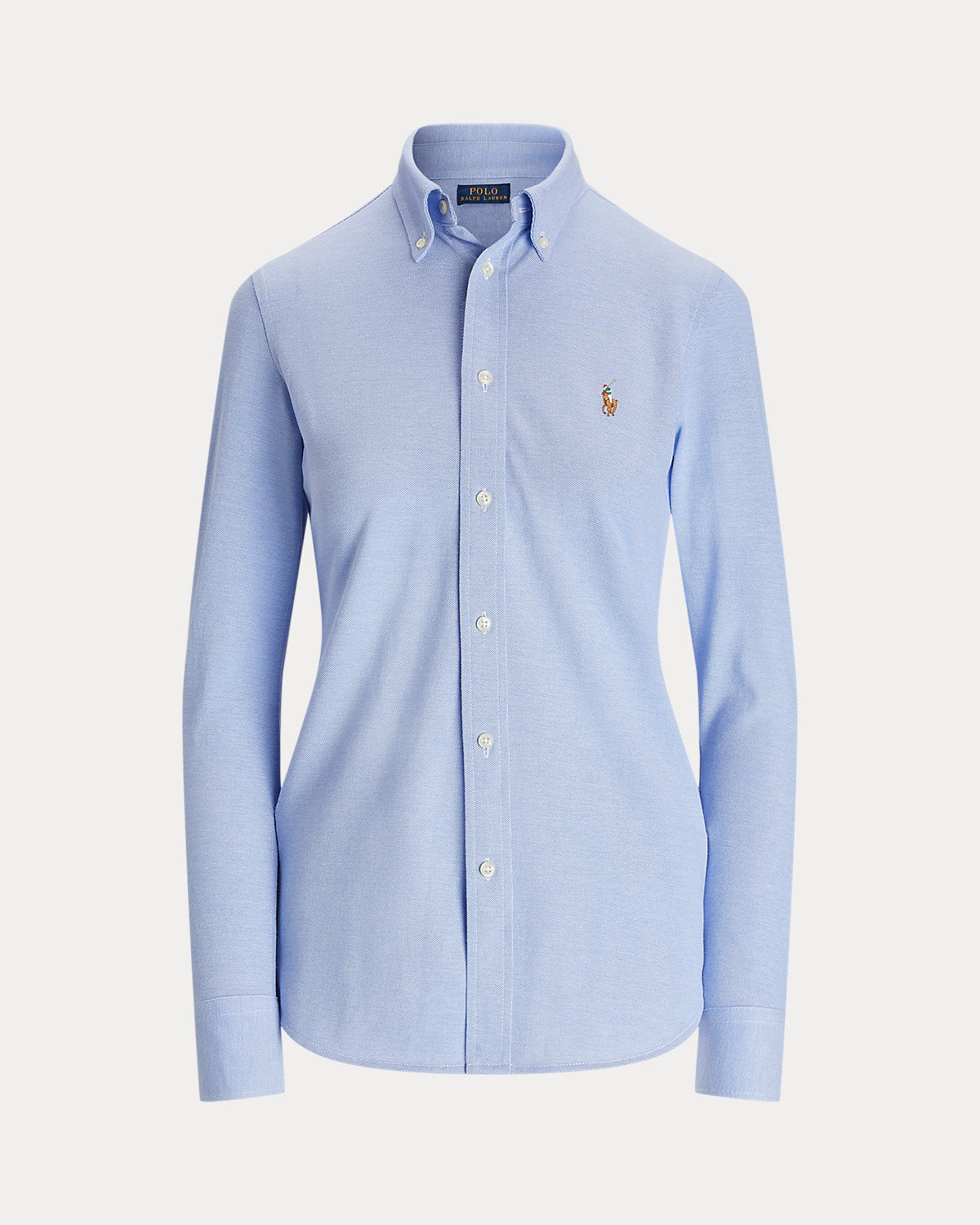 Slim Fit Knit Cotton Oxford Shirt