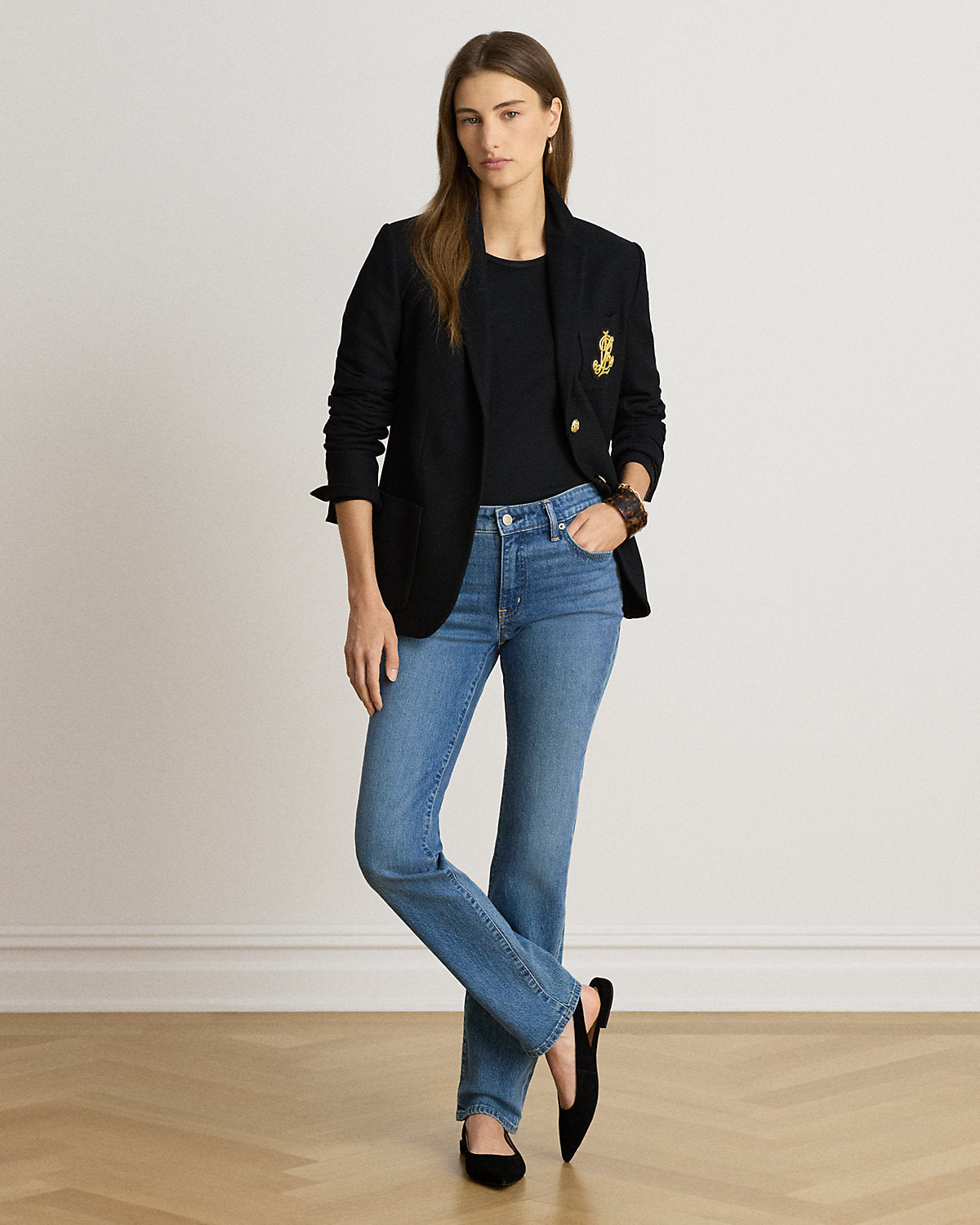 Stretch Cotton Long-Sleeve Tee