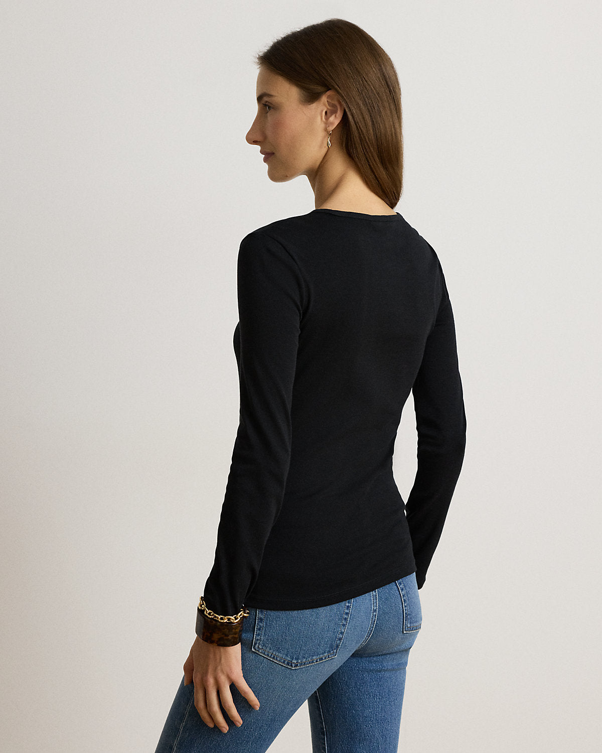 Stretch Cotton Long-Sleeve Tee