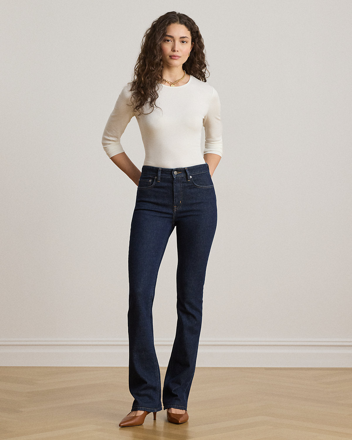 Stretch Cotton Long-Sleeve Tee