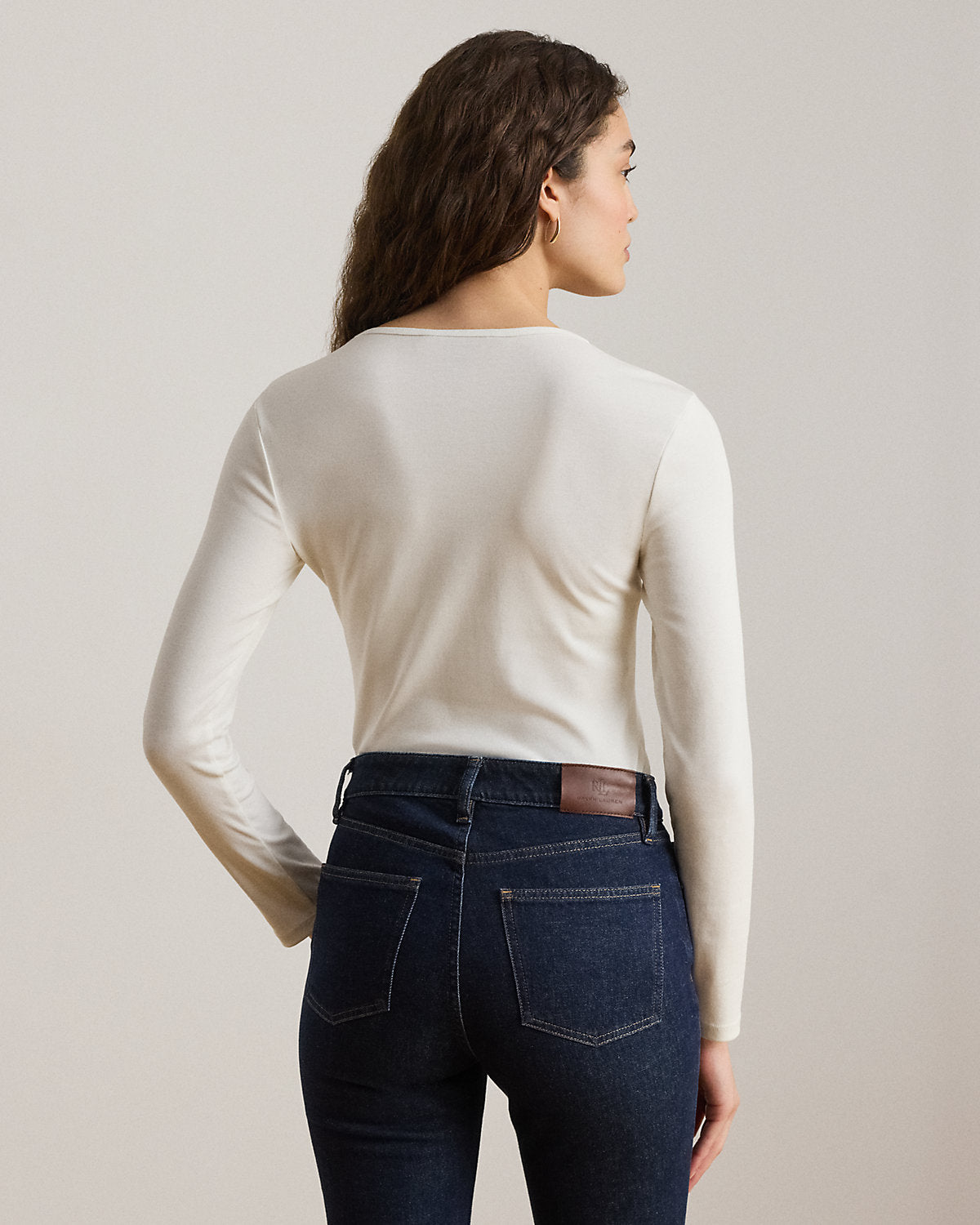 Stretch Cotton Long-Sleeve Tee