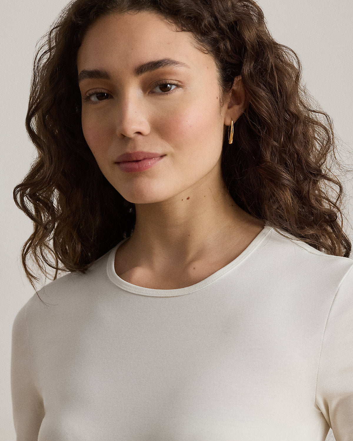 Stretch Cotton Long-Sleeve Tee