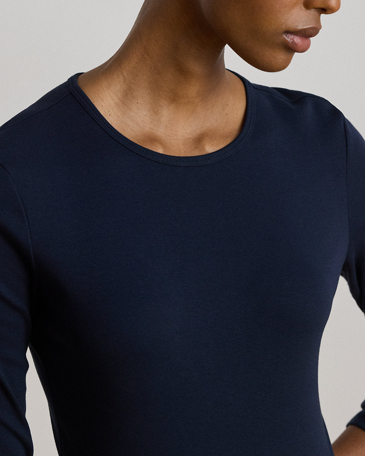 Stretch Cotton Long-Sleeve Tee